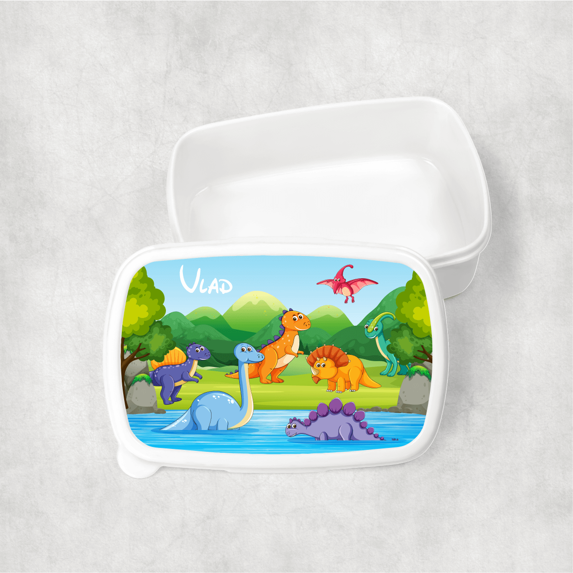 Lunch Box Personalizat Cu Nume Dinosauri M