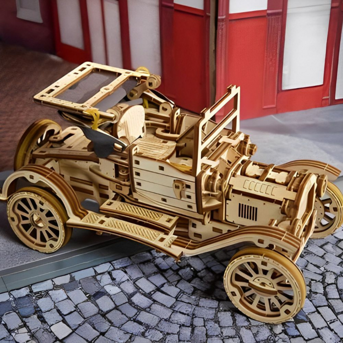 Puzzle D Retro Car Ugr T Din Lemn Ugears Mindblower Ro