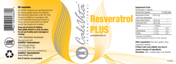 Resveratrol Plus Capsule Protectie Cardiovasculara