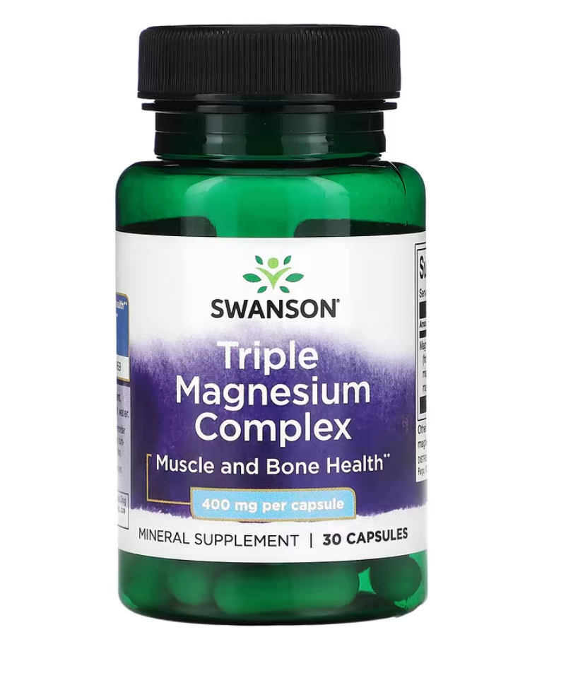 Swanson Triple Magnesium Complex 400 Mg 30 Caps