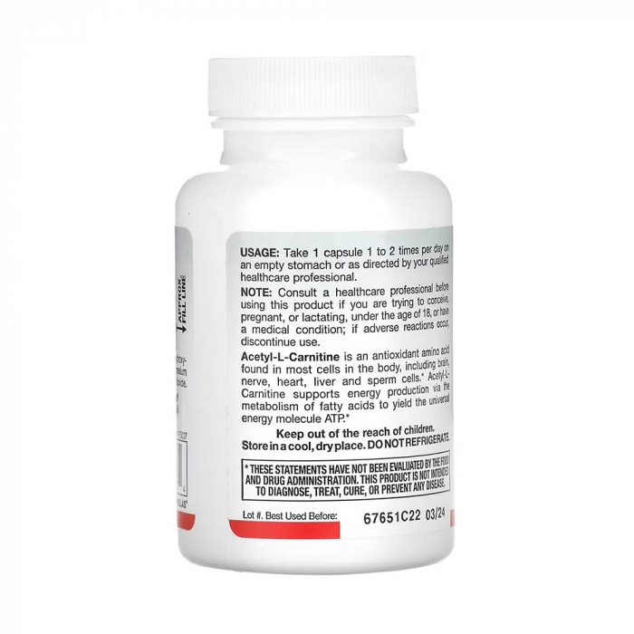 Acetyl L Carnitine Mg Jarrow Formulas Capsule