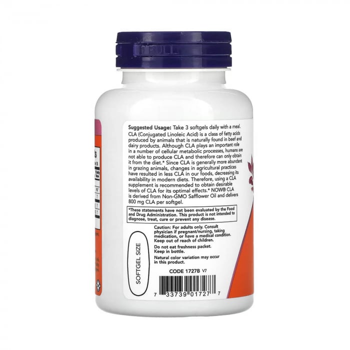 Cla Acid Linoleic Conjugat Mg Now Foods Softgels