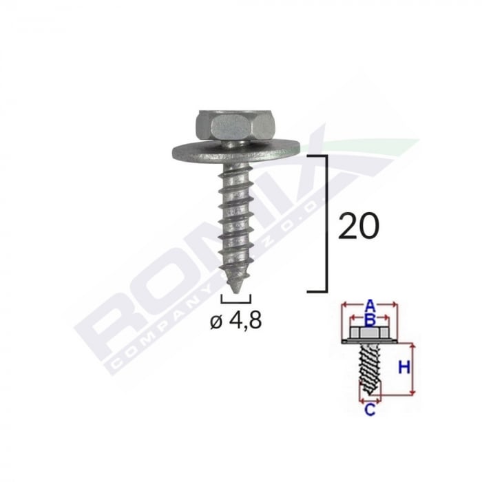 Surub Fixare Elemente Motor Pentru Toyota X Mm Set Buc