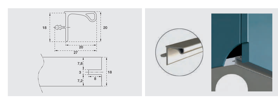 Profil GOLA Finisaj Aluminiu 4m Pentru Corpuri Suspendate OPES Profil