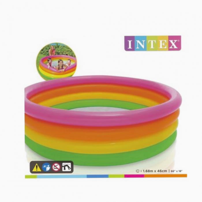 Piscina Gonflabila Intex Sunset Glow Vinil Inele Multicolor