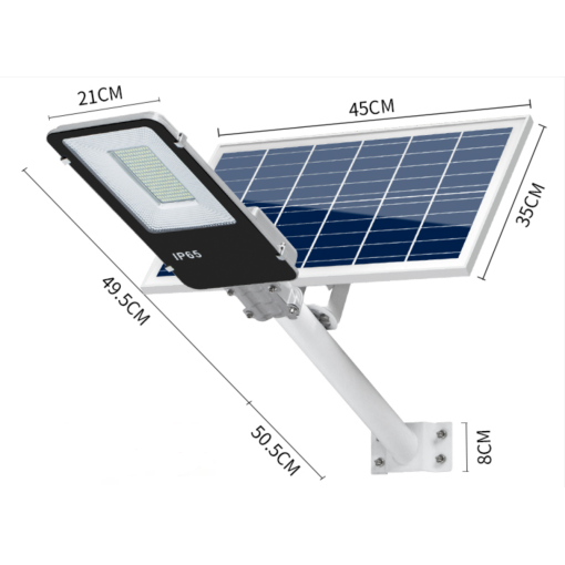 Lampa Stradala Solara Rezistent La Apa Ip Cu Panou Solar W Cu