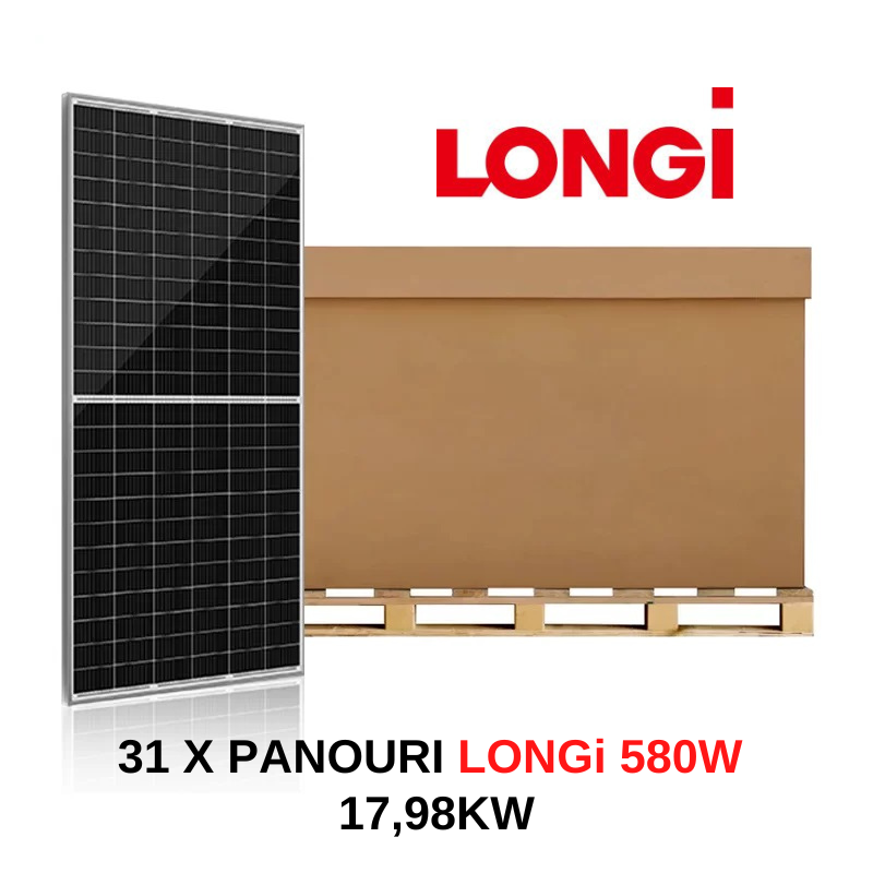 Palet Panou Solar Longi W Kw X Panou Solar Longi W Hi