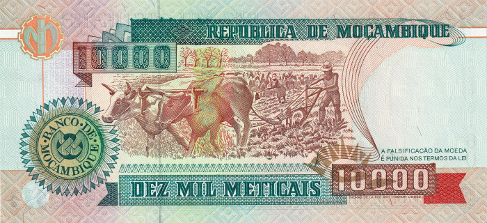 Mozambique 10000 Meticais 1991 P 137