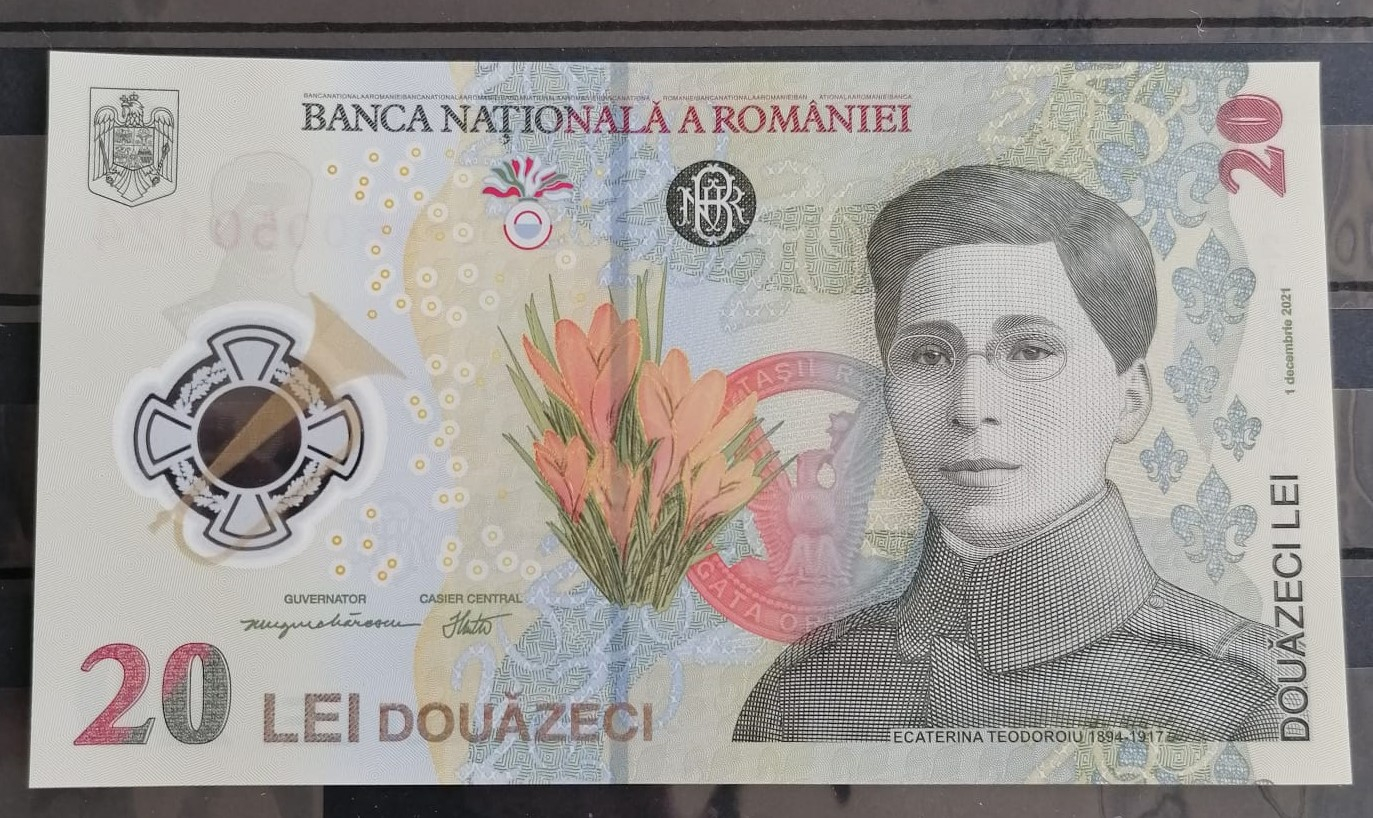 Romania Bancnota Lei Ecaterina Teodoroiu Necirculata