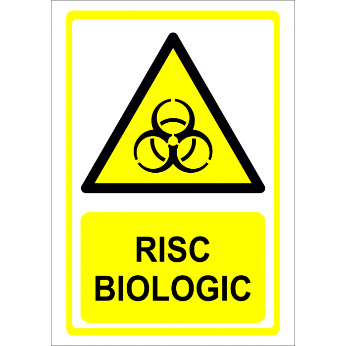 Indicator Avertizare Risc Biologic Hartie Autocolanta G X Cm