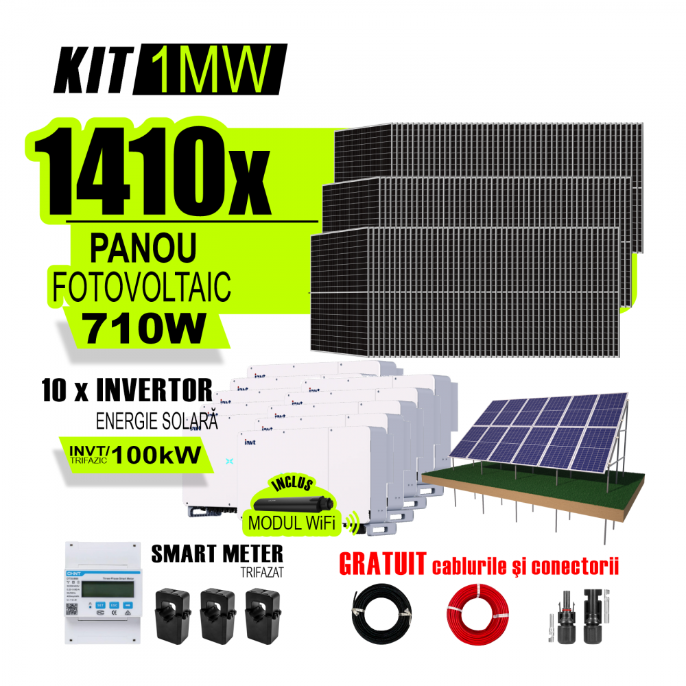 Sistem Fotovoltaic Complet Mw Invertor Trifazic Trifazat On Grid Si