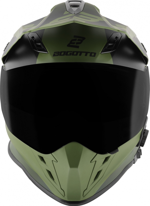 Casca Bogotto H Bt Tour Evo Bluetooth Enduro Verde Mat