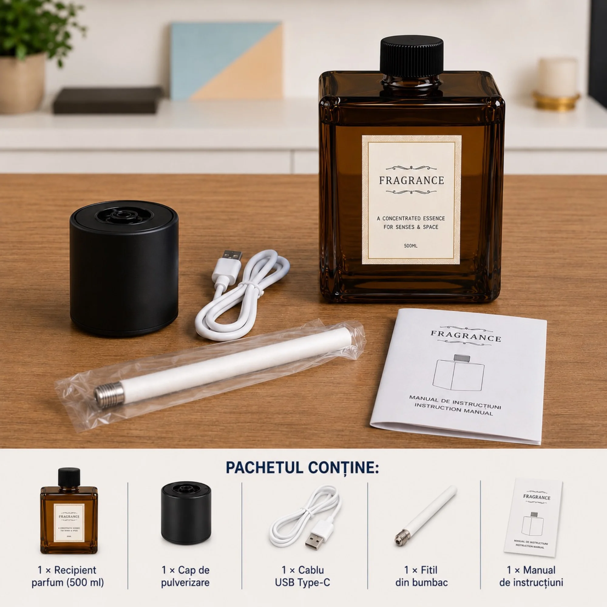 10Q Aroma Difuzor Parfum pentru Casa - Oud Sandalwood [2]