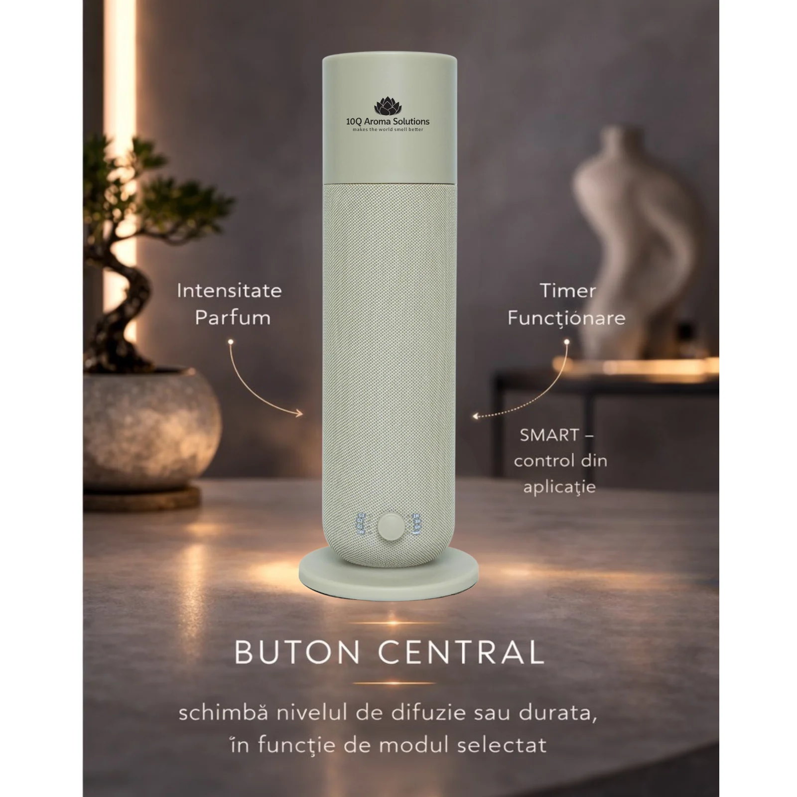 Aparat Profesional de Parfumare Ambientala 10Q Aroma Obelisk Bej [2]