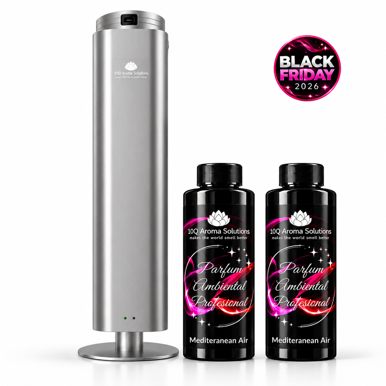 Pachet 10Q Aroma AirLux 2000 Titan + 500 g parfum ambiental profesional la alegere