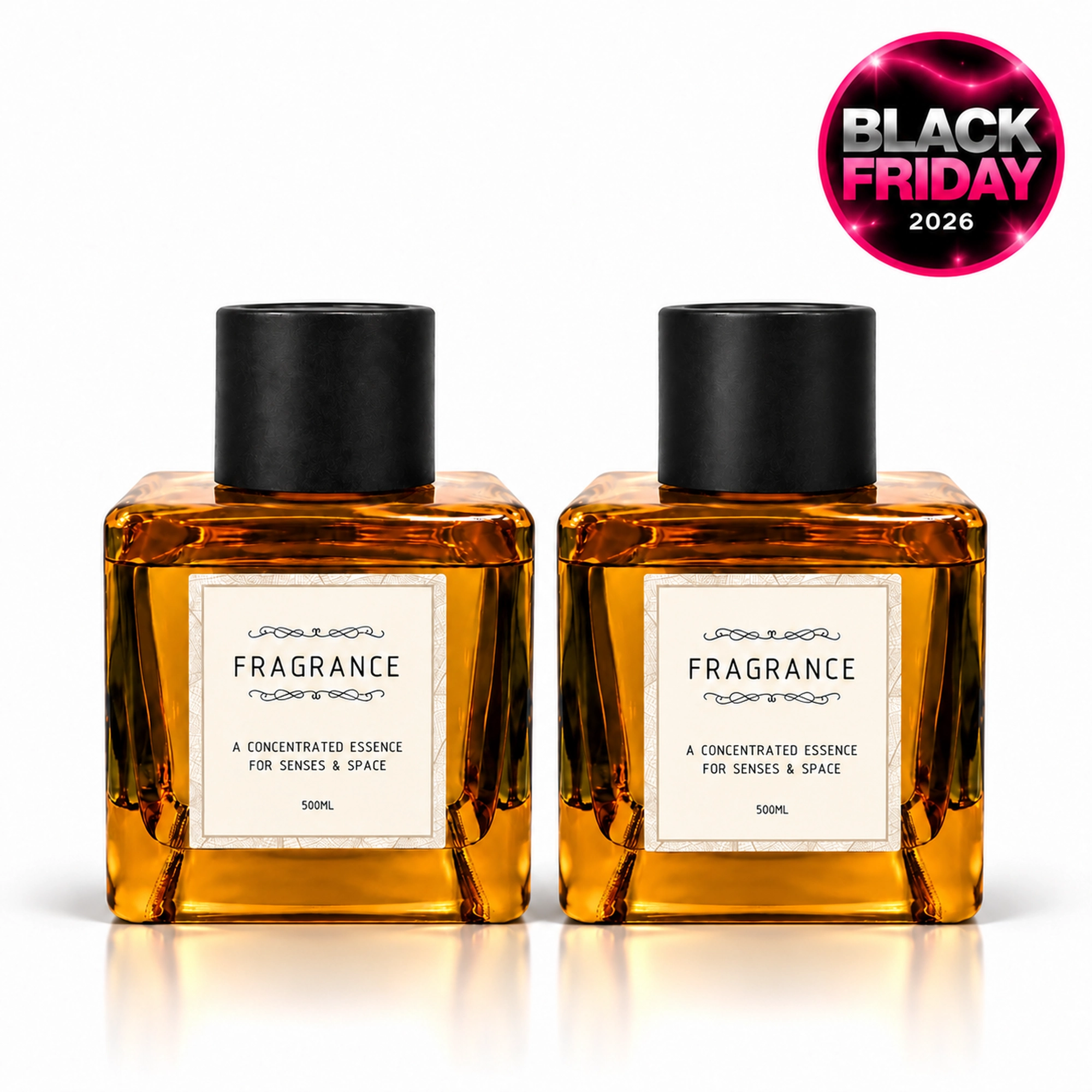 Black Friday 2026 - Pachet difuzoare parfum camera 1+1 gratis – Oud Rose + un difuzor la alegere
