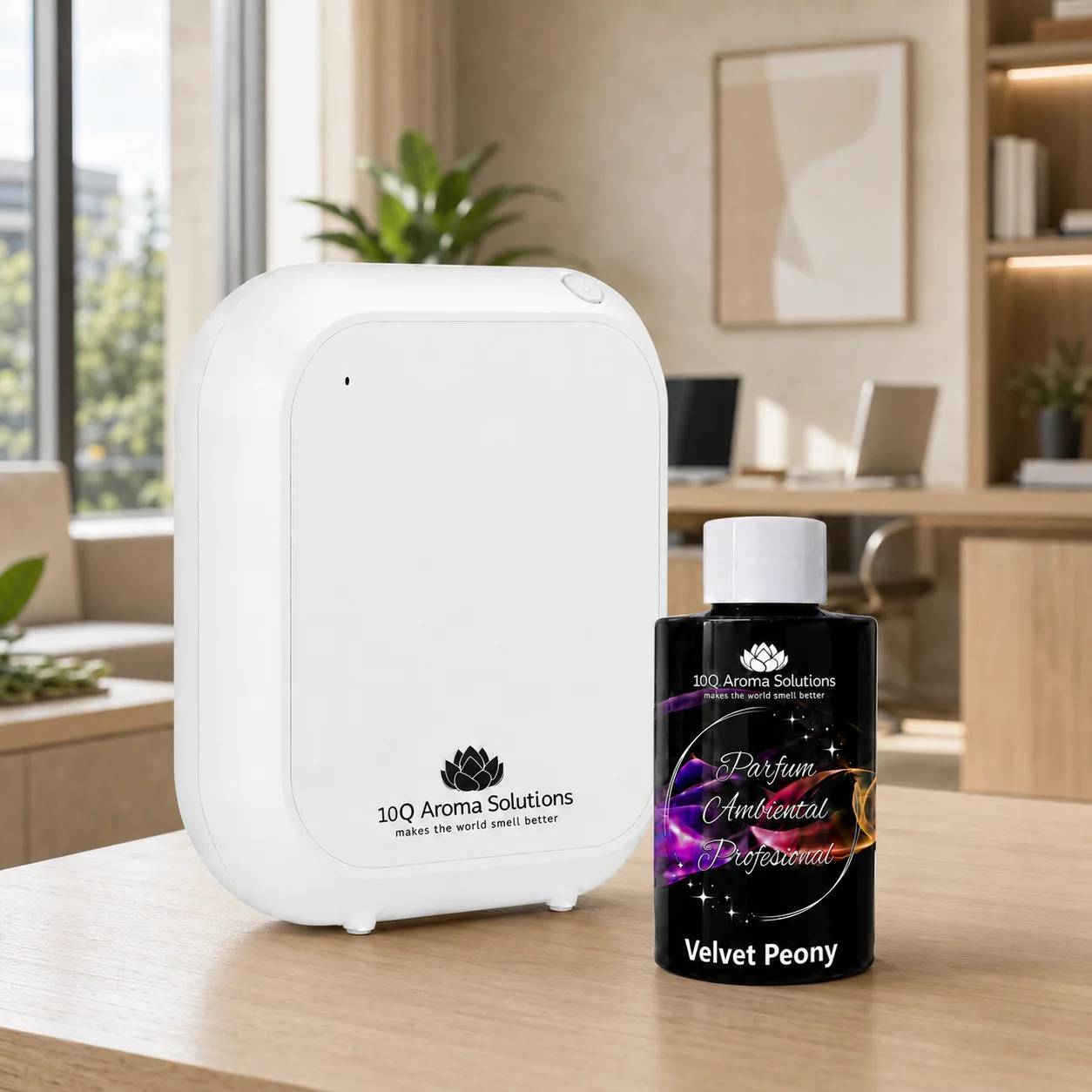Pachet Promo: 10Q Aroma Eco Plus Negru + Rezerva Parfum Ambiental Profesional 100 g [1]