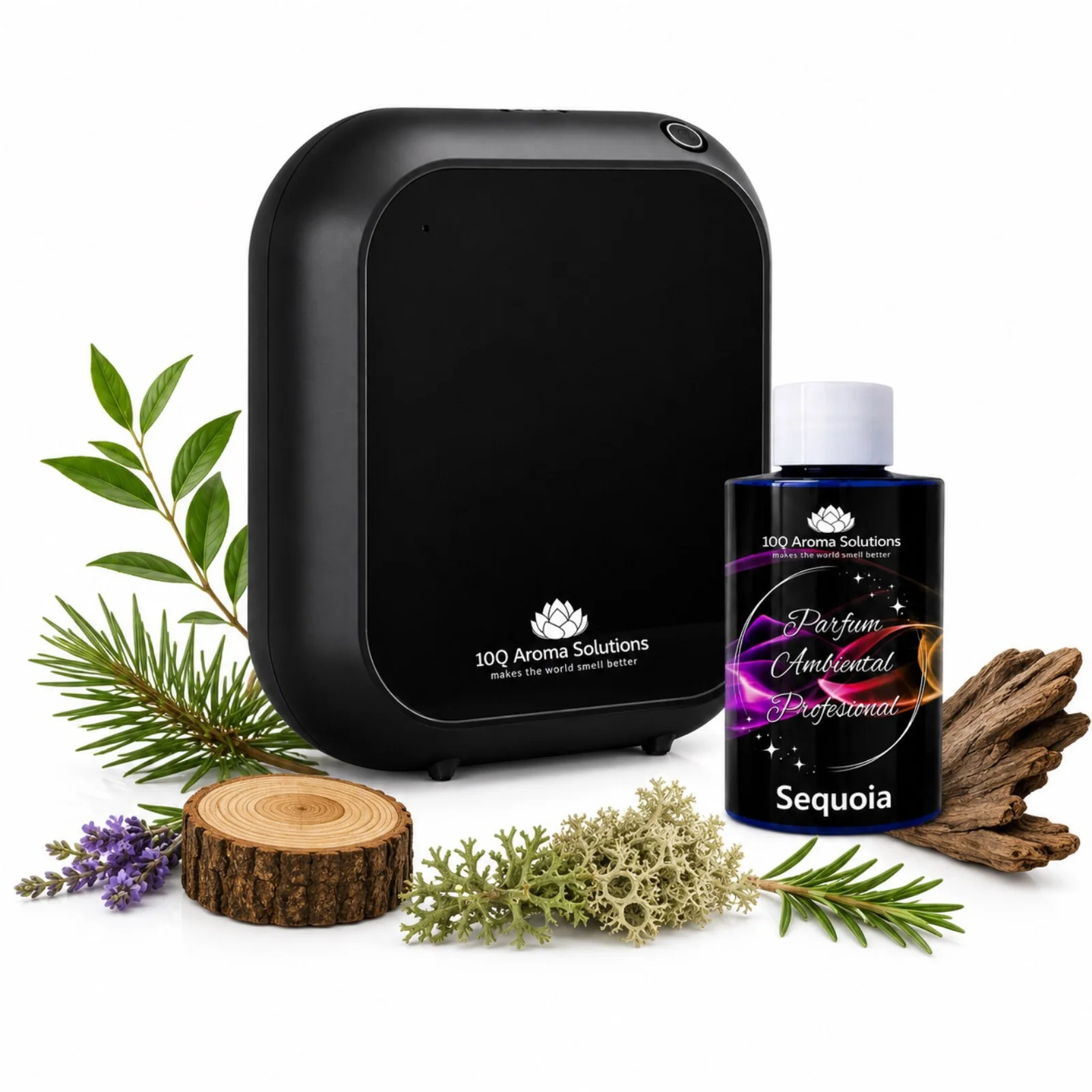 10Q Aroma Eco Plus Negru + Rezerva Parfum Ambiental Profesional 100 g [1]