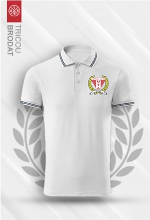 White polo embrodiered t-shirt UTA Arad [0]