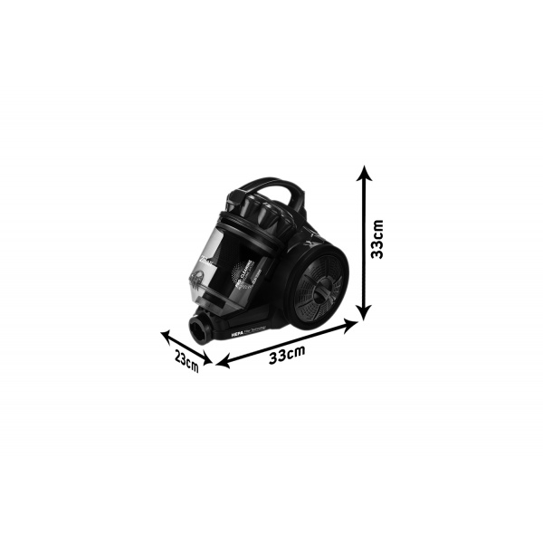Aspirator fara sac (E 210) Negru, 700W, filtru HEPA 13 si control flux de aer pe maner [15]
