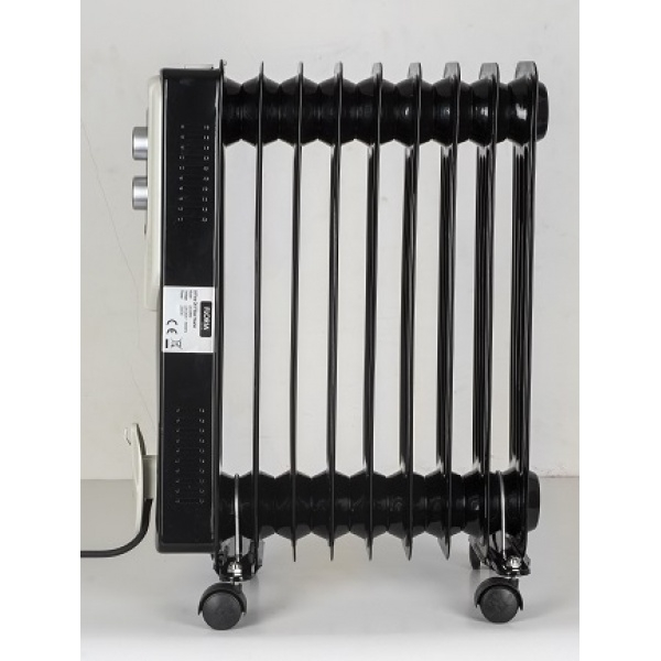 Calorifer electric Floria ( E 262),Negru 2000 W, 9 elementi, 3 trepte de putere, Termostat reglabil, Protectie supra-incalzire, Indicator luminos, [2]