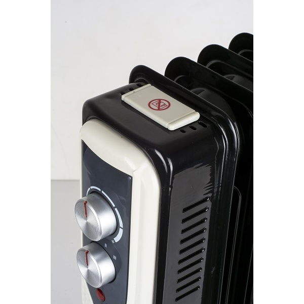 Calorifer electric Floria (E 263),Negru 2500 W, 11 elementi, 3 trepte de putere, Termostat reglabil, Protectie supra-incalzire, Indicator luminos, [2]