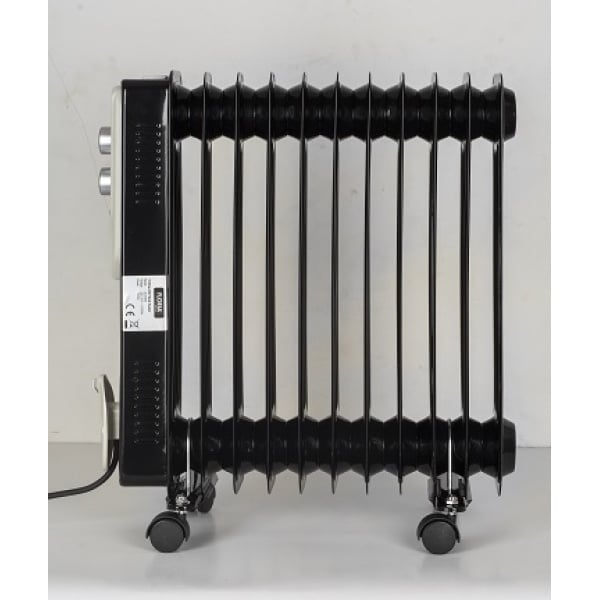 Calorifer electric Floria (E 263),Negru 2500 W, 11 elementi, 3 trepte de putere, Termostat reglabil, Protectie supra-incalzire, Indicator luminos, [3]