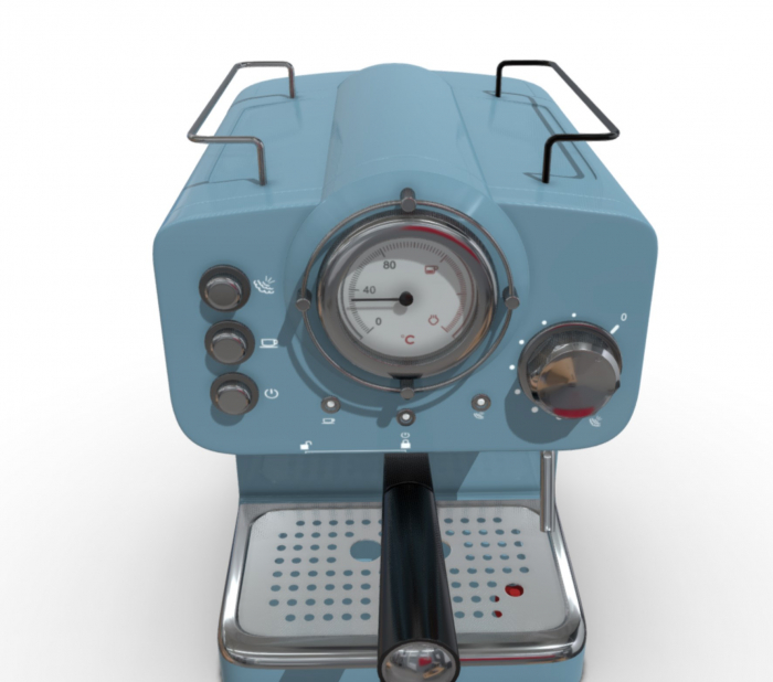 Espressor manual cafea (E 116), Albastru,15 Bar, 1.25 l, 1.100W, Design Retro [6]