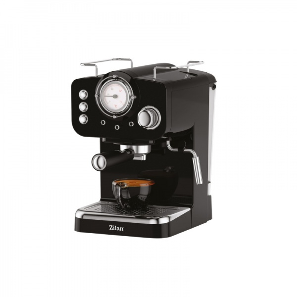 Espressor manual Zilan (E 360) Negru,15 Bar, 1,25 l, 1100W, Design Retro [8]