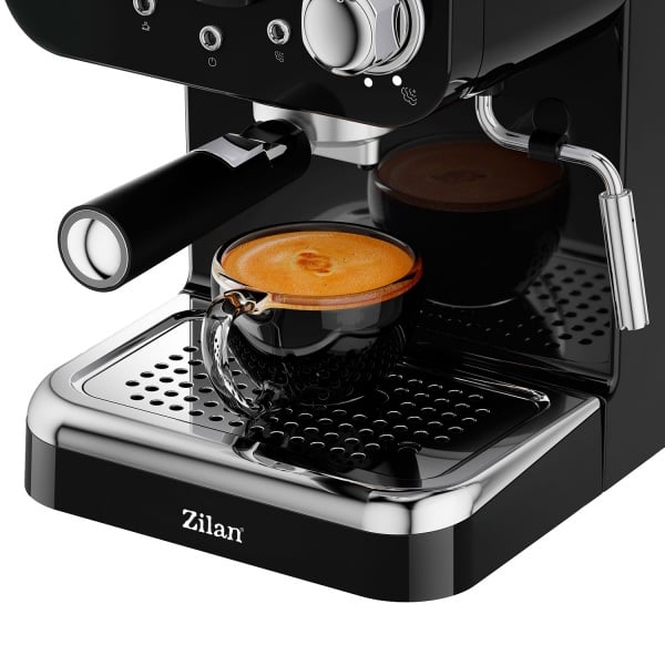 Espressor manual Zilan (E 360) Negru,15 Bar, 1,25 l, 1100W, Design Retro [2]