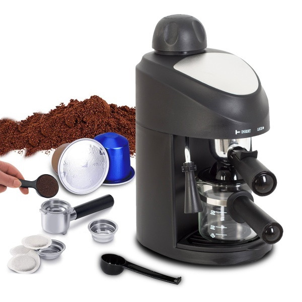 Espressor manual (E 359), Negru Dispozitiv spumare, Sistem cappuccino, Putere 800W, [8]