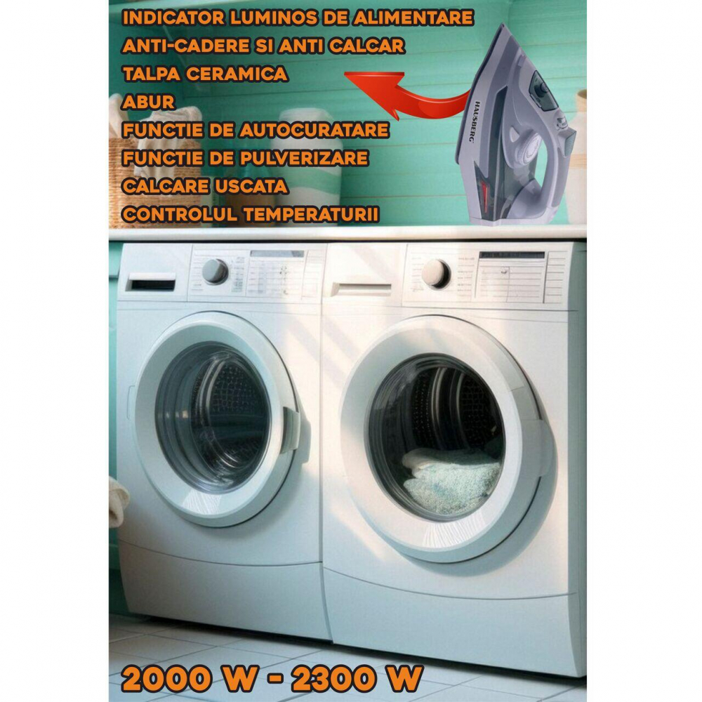 Fier de calcat cu talpa din ceramica (HB 42) , 2000-2300 W, 400 ml [3]