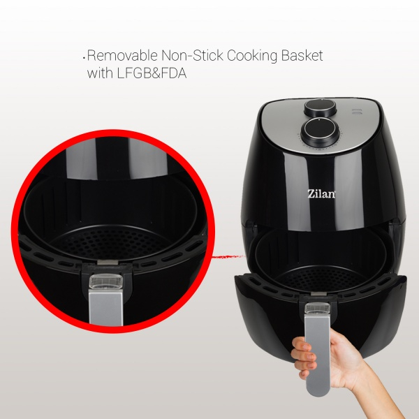 Friteuza Air Fryer (E 403), Negru 1350 W, Capacitate 2,6 L, Timer 30 min, [10]