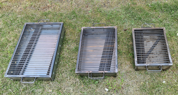 Gratar Metalic demontabil pe carbuni (E 1001) - Model 50×35 cm (mijlociu) [3]