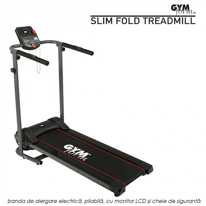 Gymform Slim Fold - banda de alergare electrica, pliabila, cu monitor LCD si cheie de siguranta [7]