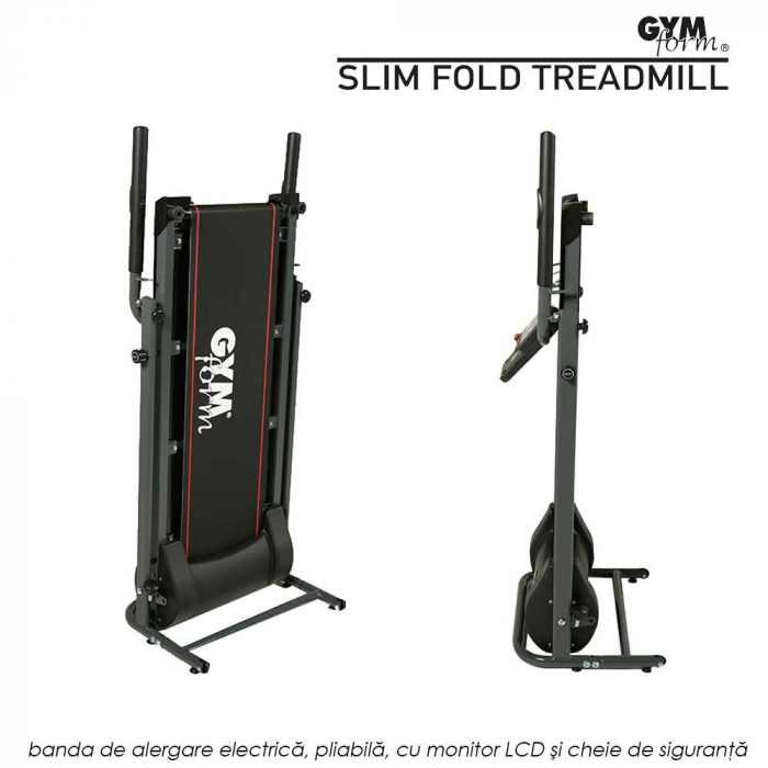 Gymform Slim Fold - banda de alergare electrica, pliabila, cu monitor LCD si cheie de siguranta [4]