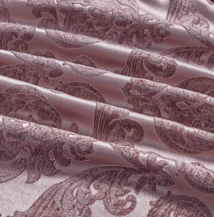 Lenjerie Jacquard (LJQ 1) cu Pilota Inclusa, Cearceaf pat cu Elastic, 7 piese, Roz Inchis [4]