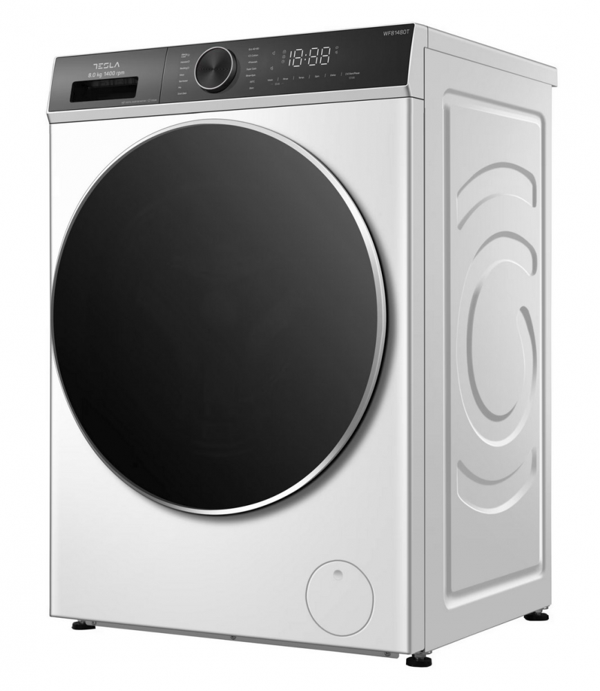 Masina de spalat rufe Tesla WF81480T, 8 kg, 1400 RPM, Clasa A, Inverter, Steam, Smart, Control Touch, LED, Alb [3]