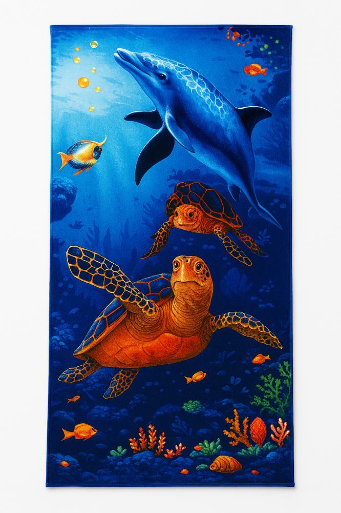 Prosop de Plaja (PPS 1), Acvariu, microfibra, 140 x 70 cm [2]