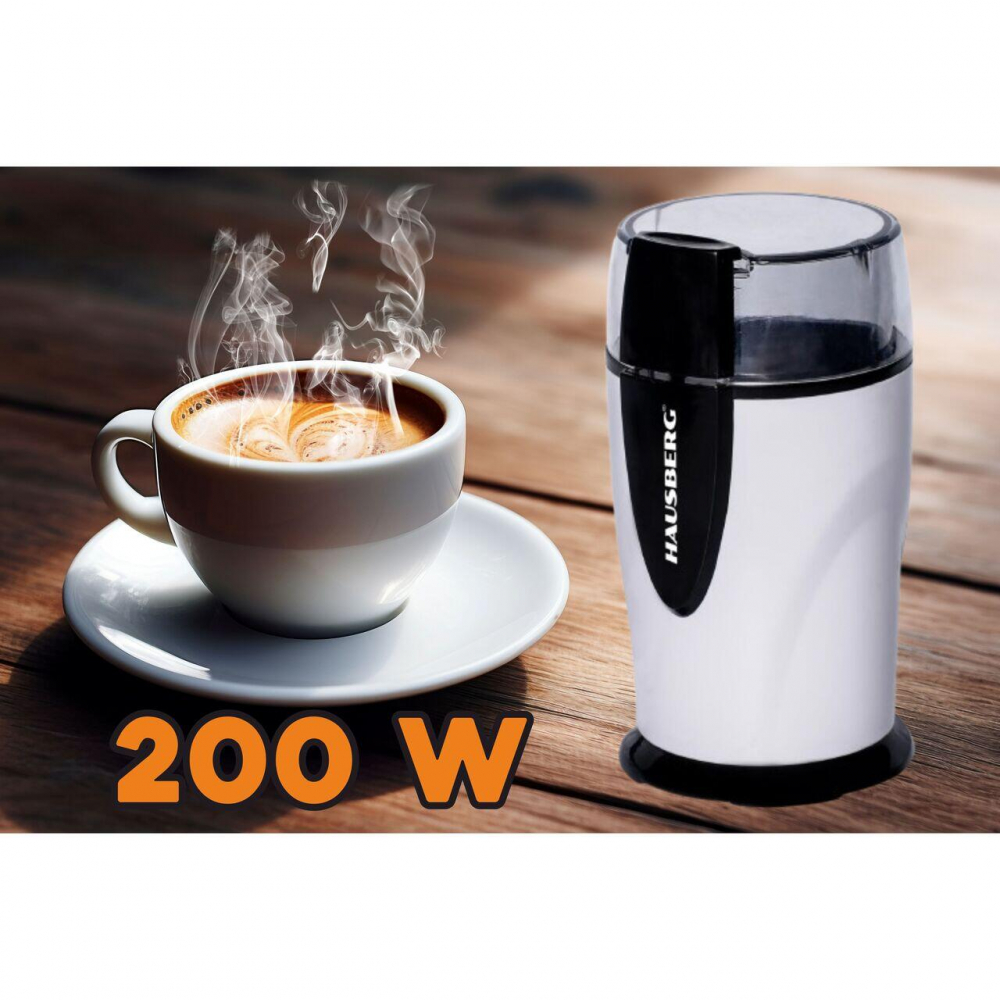 Rasnita electrica cafea (HB 40), 150 - 200W, 70g, motor din cupru, alb [4]