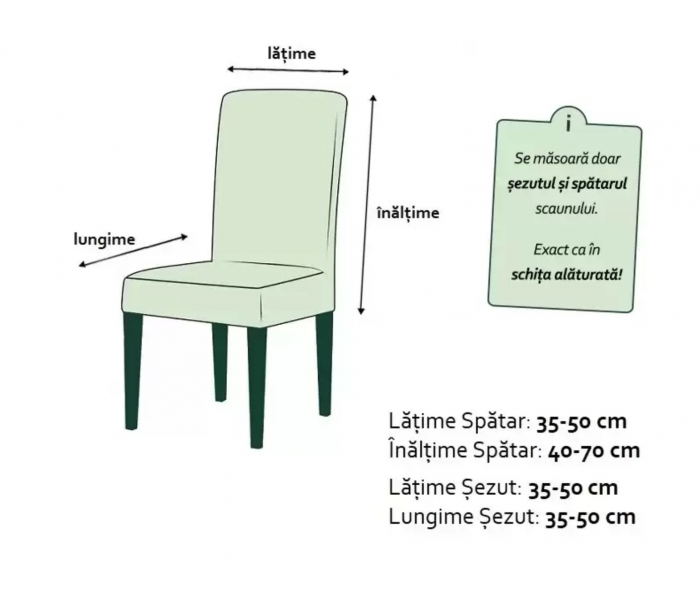 Set 6 Huse Elastice pentru Scaun din Catifea (HSC 106), Marime Universala, Verde Smarald [5]