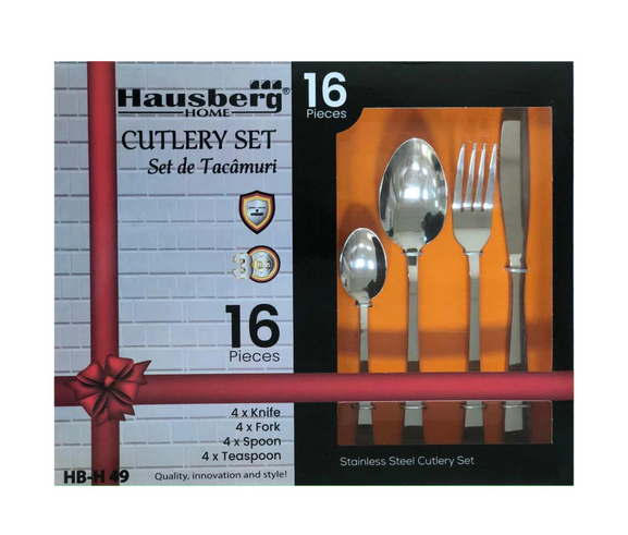 Set tacamuri din inox, 16 piese, terminatie dreapta [3]