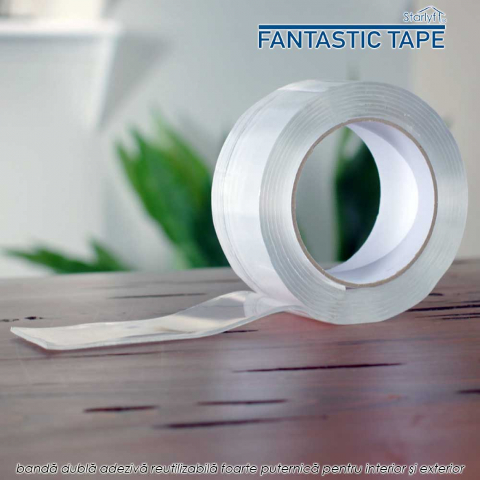 Starlyf Fantastic Tape - banda dubla adeziva reutilizabila foarte puternica pentru interior si exterior [6]