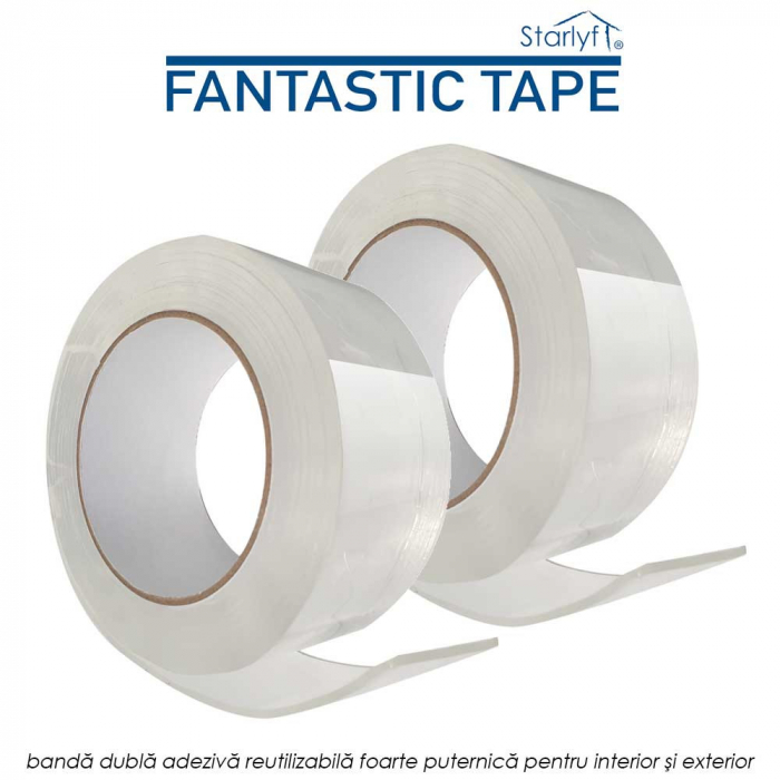 Starlyf Fantastic Tape - banda dubla adeziva reutilizabila foarte puternica pentru interior si exterior [1]