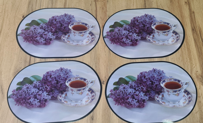 Set 4 buc. suport protectie masa pentru farfurii (E 1026), 40x27 cm, PVC [6]
