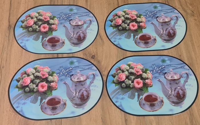 Set 4 buc. suport protectie masa pentru farfurii (E 1026), 40x27 cm, PVC [2]
