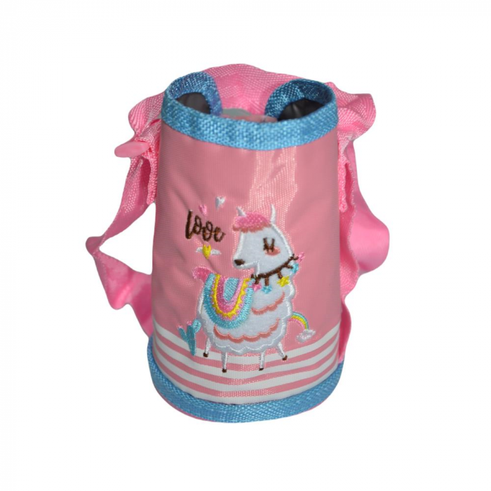 Termos pentru copii, roz (E 58), cu pai, Inox, 0.5L [3]