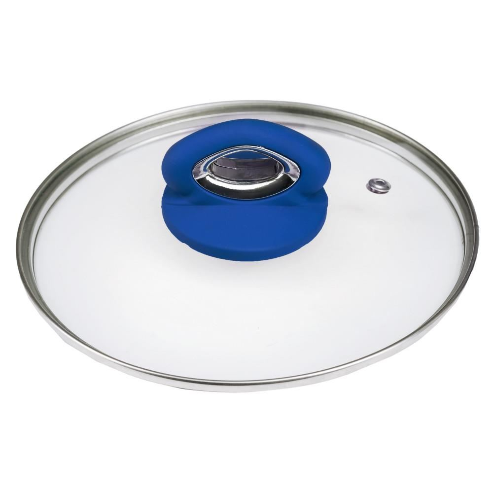 Oala ceramica cu capac si manere din silicon, alb, albastru si verde [6]