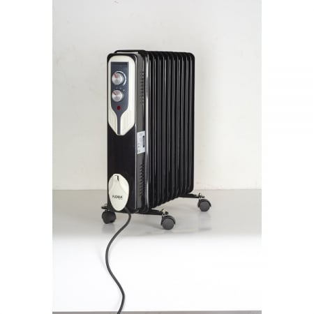 Calorifer electric Floria (E 263),Negru 2500 W, 11 elementi, 3 trepte de putere, Termostat reglabil, Protectie supra-incalzire, Indicator luminos, [3]