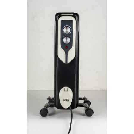 Climatizare & sisteme de incalzire - Calorifer electric Floria (E 263),Negru 2500 W, 11 elementi, 3 trepte de putere, Termostat reglabil, Protectie supra-incalzire, Indicator luminos,
